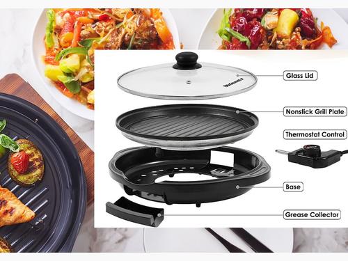 Elite Gourmet Electric Indoor Nonstick Grill, 11