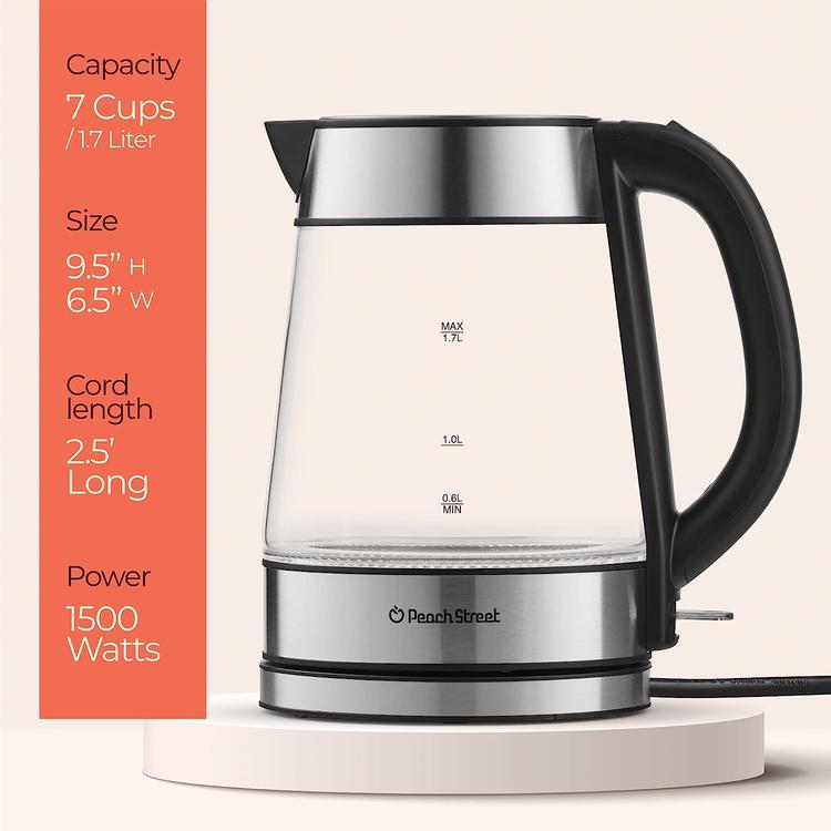 Peach Street HighSpeed Electric Kettle for Rapid Water Boiling