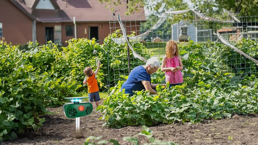Solar Animal Repeller Ultrasonic with Motion and Light Sensor and Sound